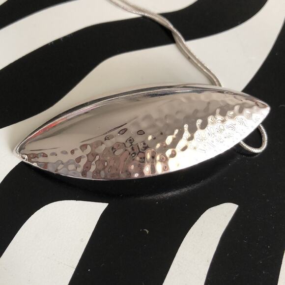 3 for $30 Stephan & Co. Silver Feather Necklace - Picture 4 of 6